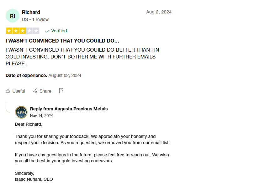 Augusta Precious Metals Complaint 3