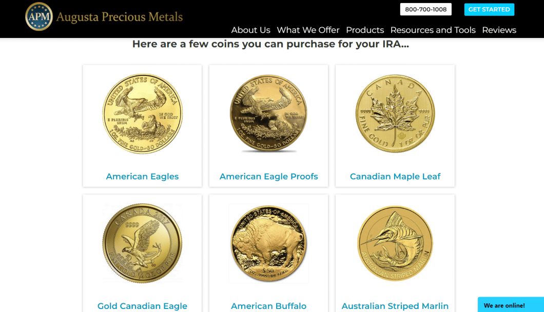 Augusta Precious Metals IRA Coins