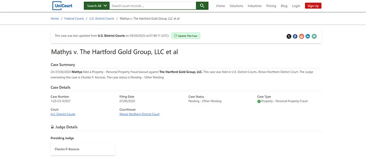 Mathys Vs Hartford Gold Group