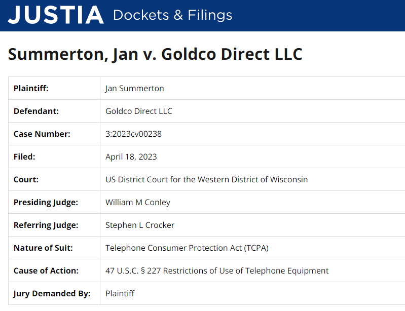 Summerton, Jan v. Goldco Direct LLC